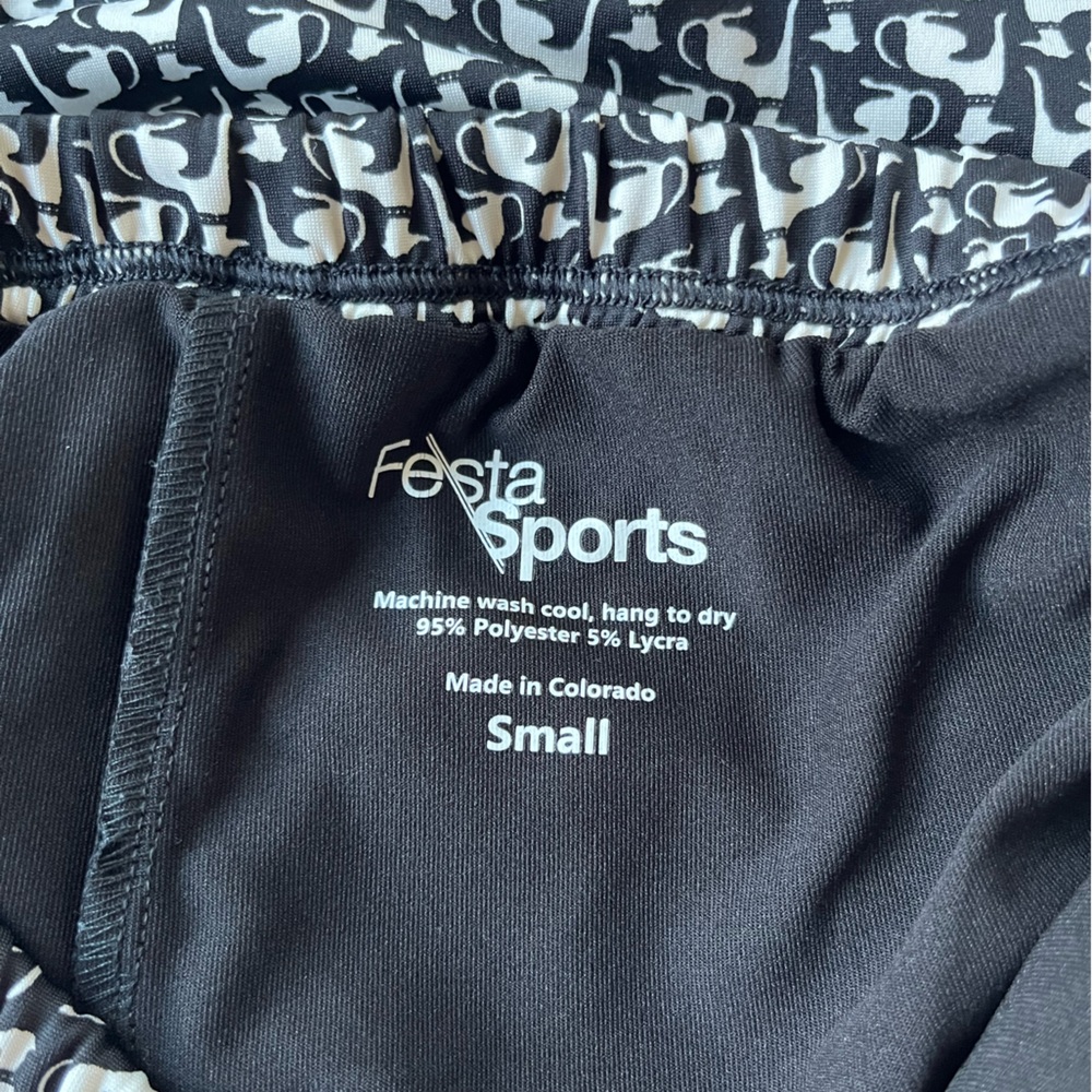 Festa Sports Womens Golf Skirt, Black and White Dog print, size Small - Picture 5 of 6